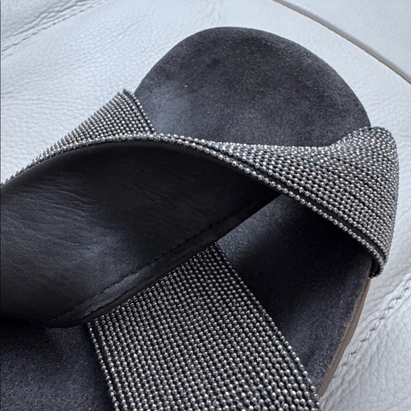 🎁Authentic Brunello Cucinelli Monili gray summer shoes sandals flip flops 7 7.5 - Picture 9 of 10